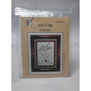 Vintage The Quilted Rabbit Stitchery Project You & Me ST-854 Quaint Bunny